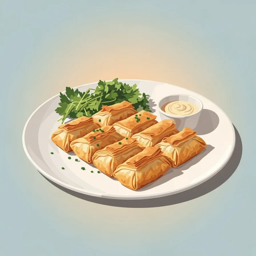 Crispy Chicken Filo Parcels