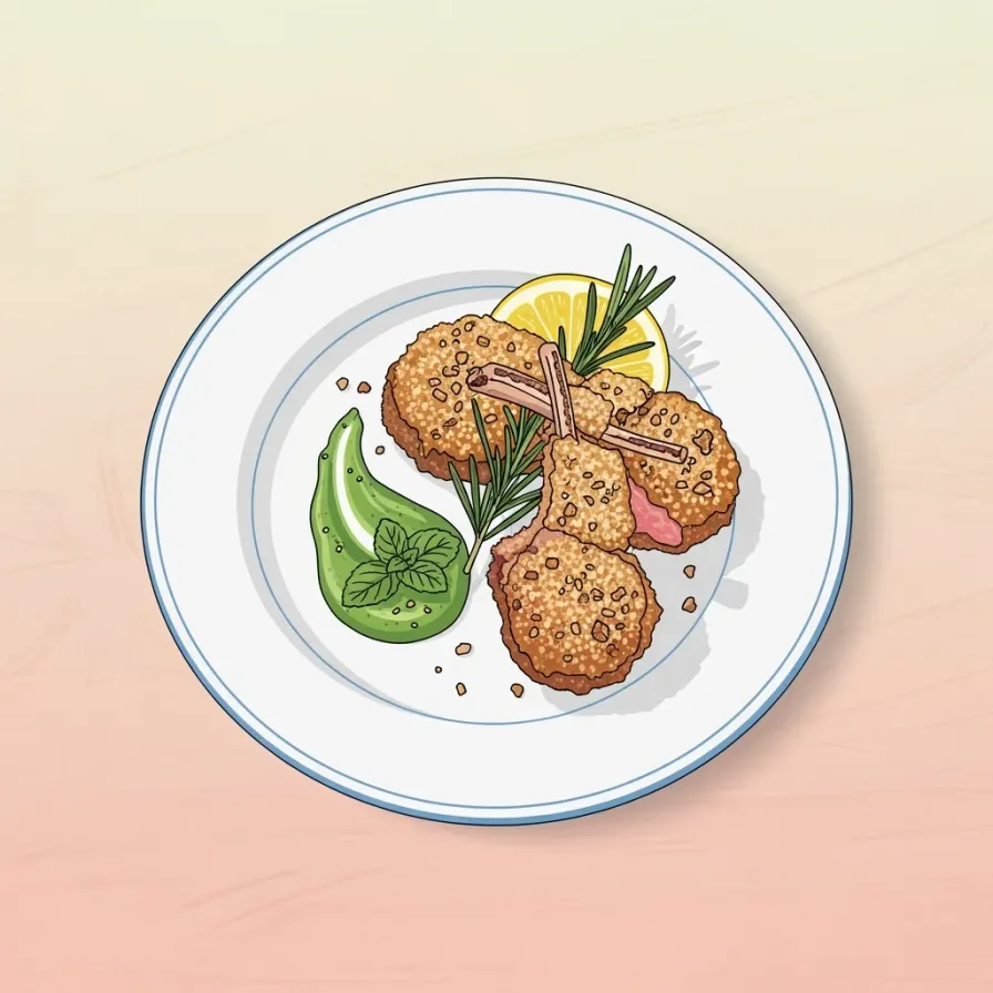 Crispy Crumb-Crusted Lamb Cutlets