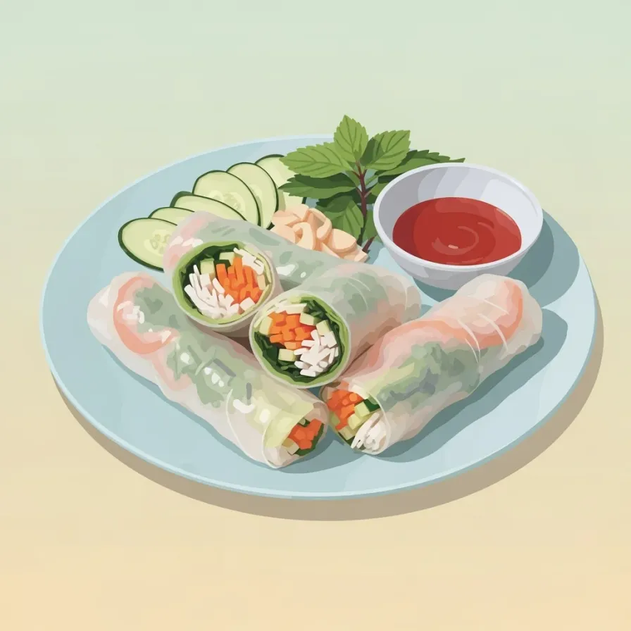 Fresh Vietnamese Rice Paper Rolls
