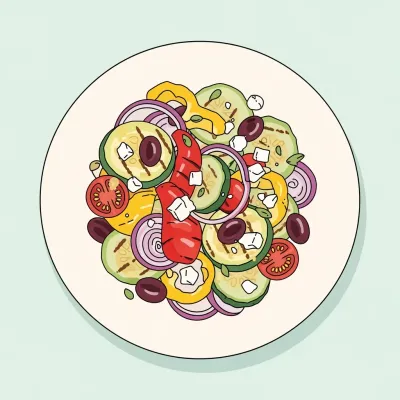 Grilled Mediterranean Vegetable Salad