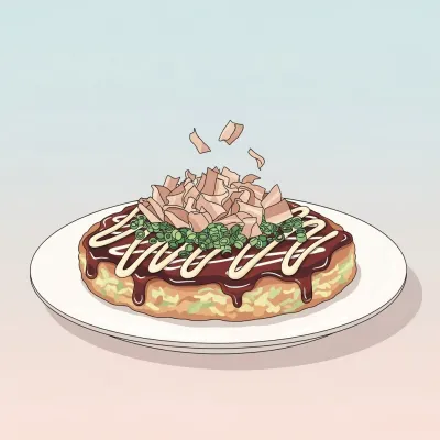 Japanese Okonomiyaki (Savory Cabbage Pancake)