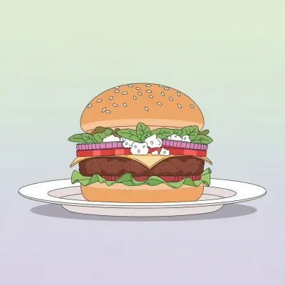 Juicy Lamb Burger with Feta and Mint