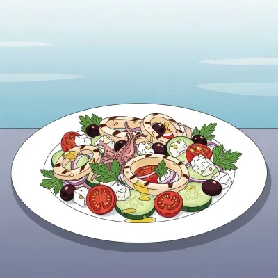 Mediterranean Grilled Calamari Salad