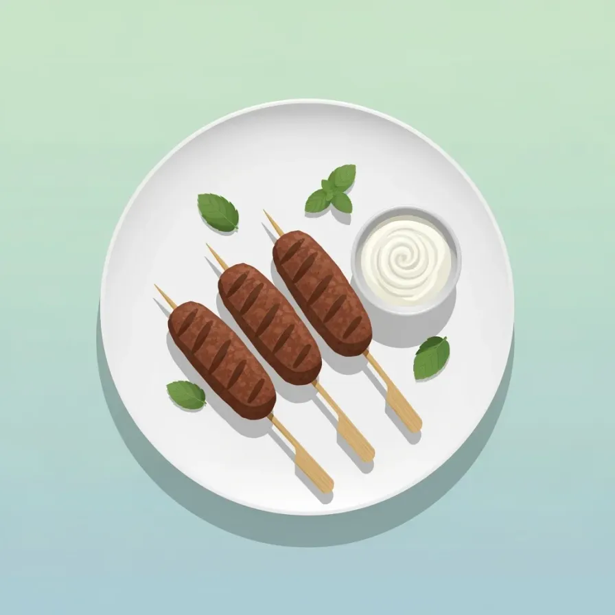 Mediterranean Lamb Kofta with Yogurt Sauce