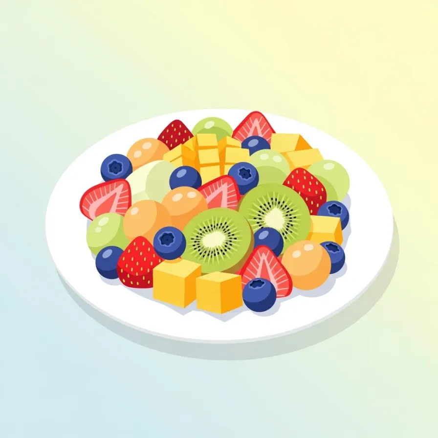 Rainbow Fresh Fruit Salad