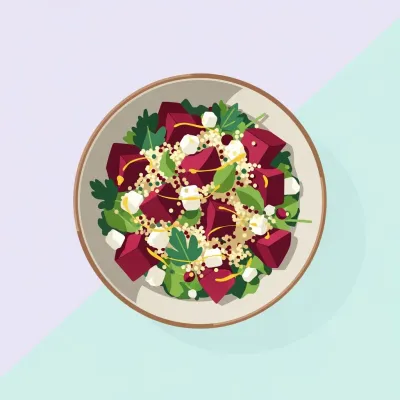 Roasted Beetroot and Quinoa Salad