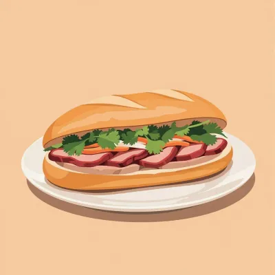 Vietnamese Banh Mi Sandwich