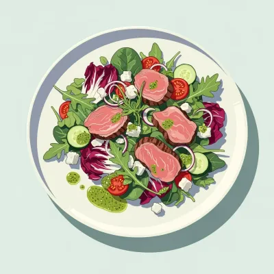 Warm Lamb Salad with Herb Vinaigrette